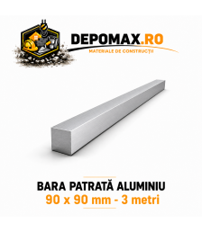 Bara patrata aluminiu 90 x 90 mm, 3 metri, EN AW-2007